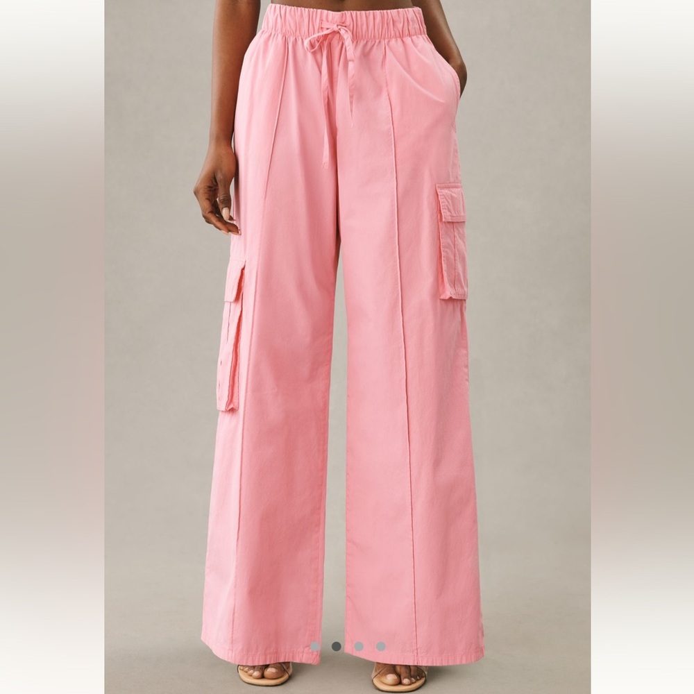 NWT Anthropology Drawstring Wide-Leg Parachute Pants - Picture 2 of 4